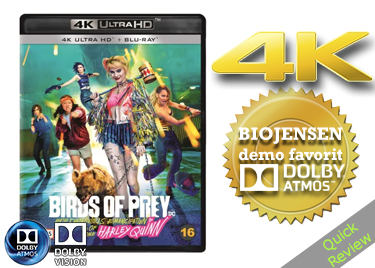 Birds of Prey UHD 4K blu-ray Quick review