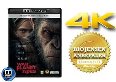 War for the Planet of the Apes UHD 4K blu-ray anmeldelse