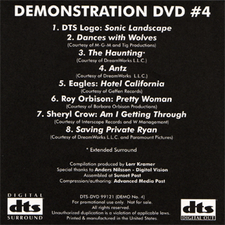 DTS Demonstration DVD No.4