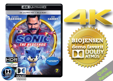 Sonic The Hedgehog UHD 4K blu-ray Quick review