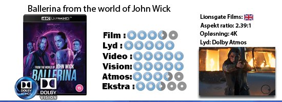 Ballerina from the world of John Wick UHD 4K blu ray