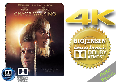 Chaos Walking UHD 4K blu-ray Quick review