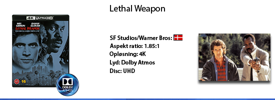 Lethal Weapon UHD 4K blu ray