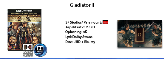 Gladiator II UHD 4K blu ray